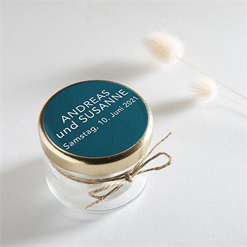 Aufkleber Hochzeit tiefes blau - Vue 2