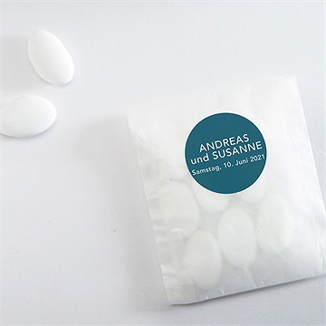 Aufkleber Hochzeit tiefes blau - vue 4