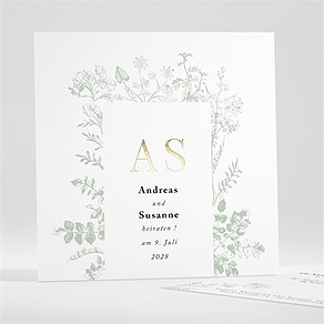 Hochzeitseinladung farn