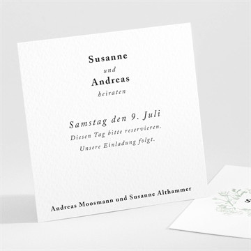 Save the Date Karte Farn