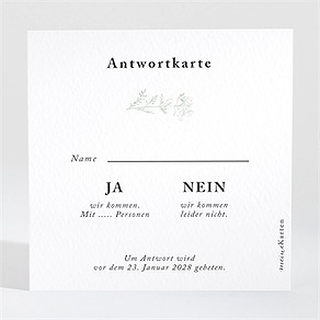 Antwortkarte Hochzeit farn