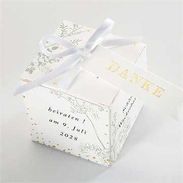 Geschenkbox Hochzeit farn - gold - Vue 4