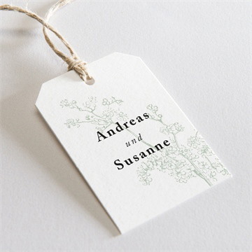 Geschenkanhänger Hochzeit Farn