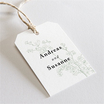 Geschenkanhänger Hochzeit farn