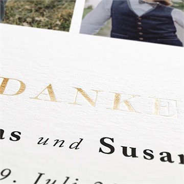 Dankeskarte Hochzeit farn - Vue 2