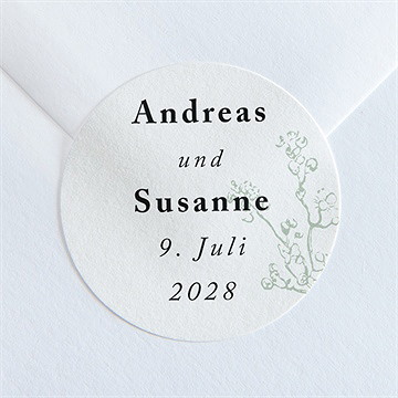 Aufkleber Hochzeit Farn