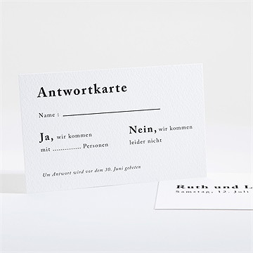 Antwortkarte Hochzeit liebe im rahmen