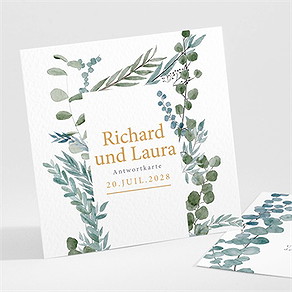 Antwortkarte Hochzeit frühling aquarell