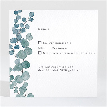 Antwortkarte Hochzeit Frühling Aquarell - vue 2