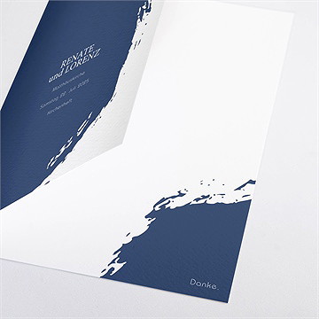 Kirchenheft Hochzeit blauer pinselstrich - vue 2