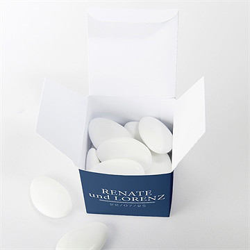 Geschenkbox Hochzeit Blauer Pinselstrich - vue 4