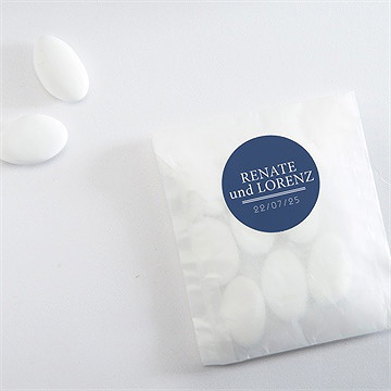 Aufkleber Hochzeit blauer pinselstrich - Vue 4