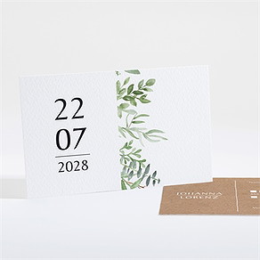 Antwortkarte Hochzeit blätterschmuck
