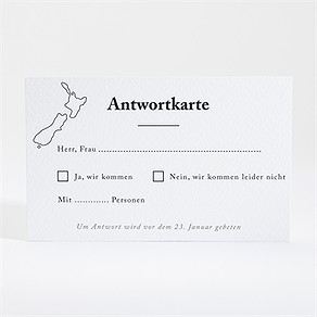 Antwortkarte Hochzeit die weite welt