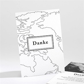 Dankeskarte Hochzeit die weite welt