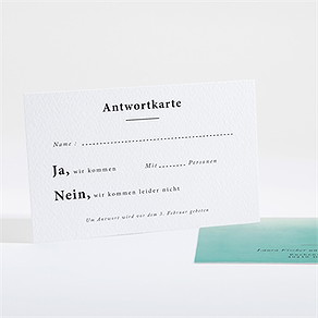 Antwortkarte Hochzeit lagune