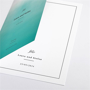 Kirchenheft Hochzeit lagune - Sicht 2