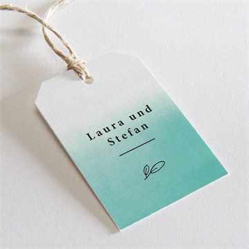 Geschenkanhänger Hochzeit Lagune