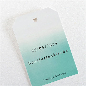 Geschenkanhänger Hochzeit lagune - vue 3