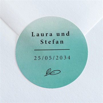 Aufkleber Hochzeit Lagune