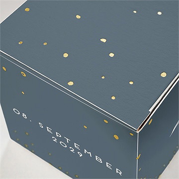 Geschenkbox Hochzeit goldkranz - gold - Vue 2