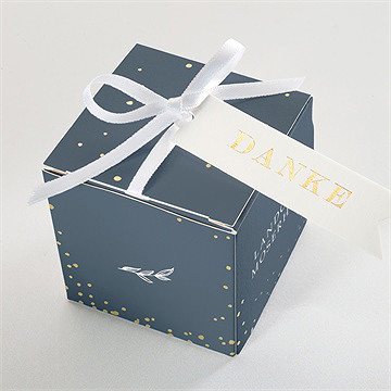 Geschenkbox Hochzeit goldkranz - gold - Vue 4