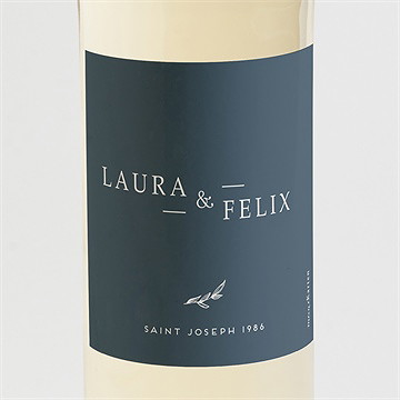 Flaschenetikett Hochzeit goldkranz