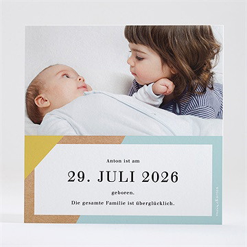 Geburtskarte Grafisches Muster - Vue 2