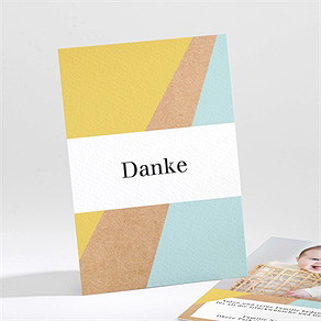Dankeskarte Geburt grafisches muster