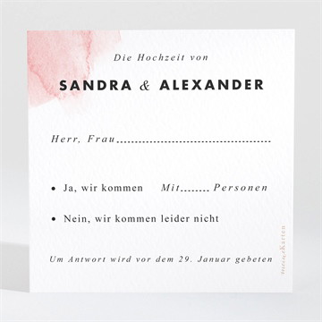 Antwortkarte Hochzeit nuance