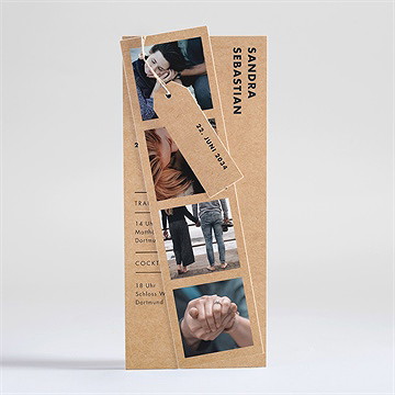 Hochzeitseinladung Fotoautomat Kraft