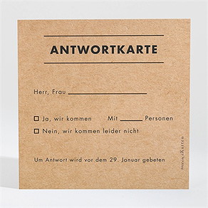 Antwortkarte Hochzeit fotoautomat kraft