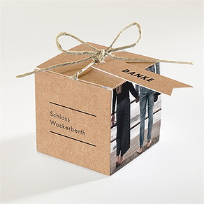 Geschenkbox Hochzeit fotoautomat kraft