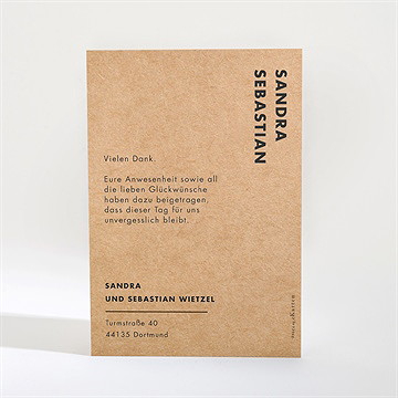 Dankeskarte Hochzeit fotoautomat kraft - Vue 2