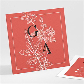 Antwortkarte Hochzeit rote gravur