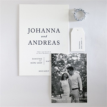 Hochzeitseinladung Design Pur - vue 5