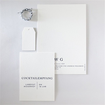 Hochzeitseinladung Design Pur - Vue 6