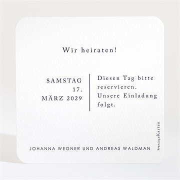 Save The Date Karte Design Pur - Vue 2