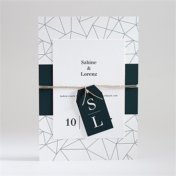 Hochzeitseinladung Geometrie