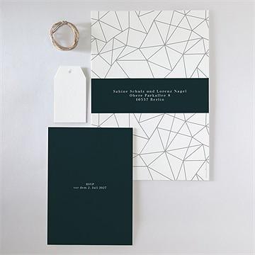 Hochzeitseinladung Geometrie - Vue 6