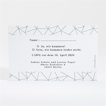 Antwortkarte Hochzeit geometrie - Vue 2