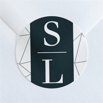 Aufkleber Hochzeit geometrie