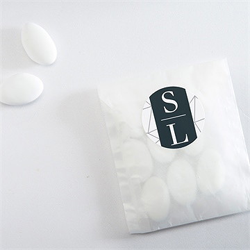 Aufkleber Hochzeit geometrie - Vue 4