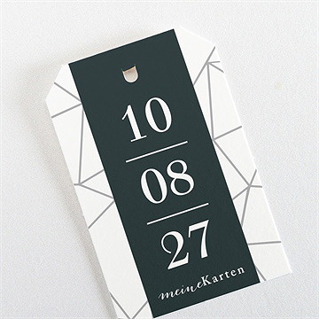 Geschenkanhänger Hochzeit geometrie - Vue 3