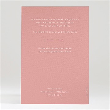 Geburtskarte Ankündigung - Sicht 2