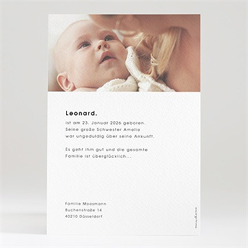 Geburtskarte Freude - Sicht 2