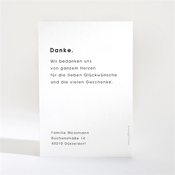 Dankeskarte Geburt Freude - sicht 2