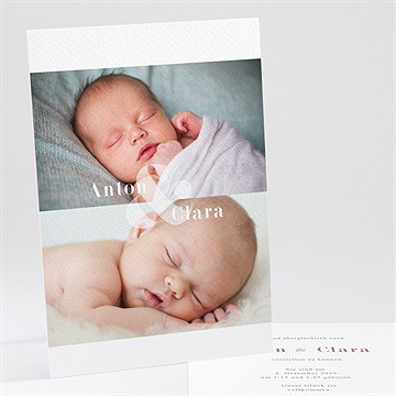 Geburtskarte und es sind zwei