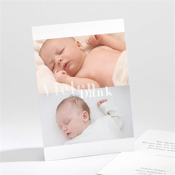 Dankeskarte Geburt Und es sind zwei