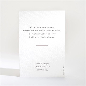 Dankeskarte Geburt Und Es Sind Zwei - Vue 2